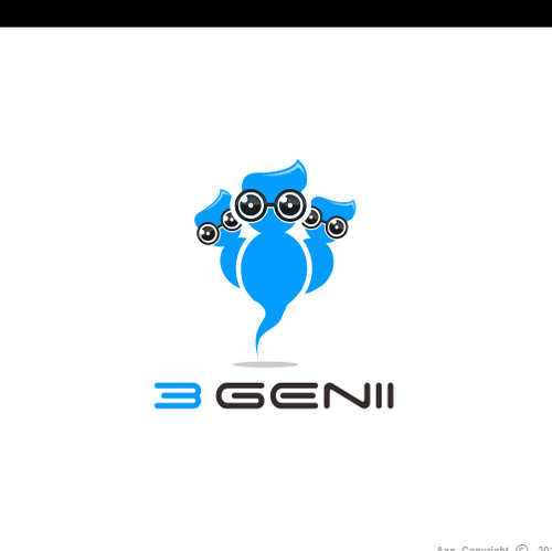 Wish logo with the title 'Logo for 3 Genii'