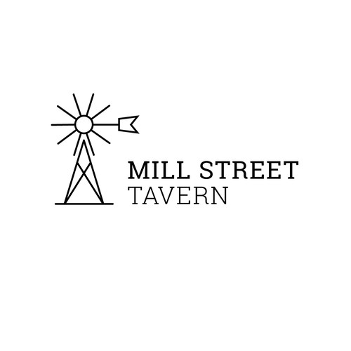 Serif brand with the title 'Logodesign for a modern tavern'