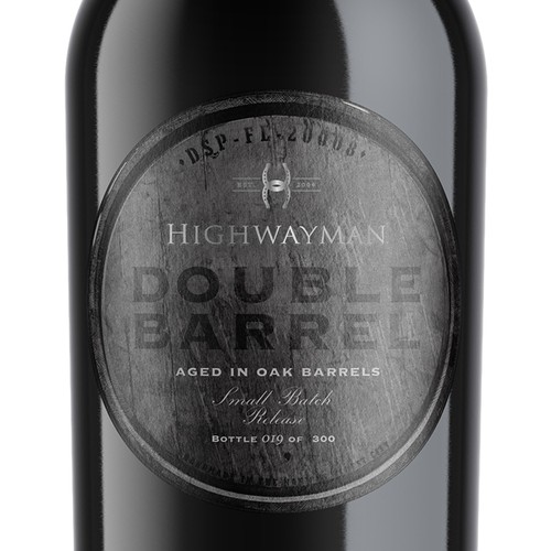 Winery label with the title 'Double Barrel Wine'