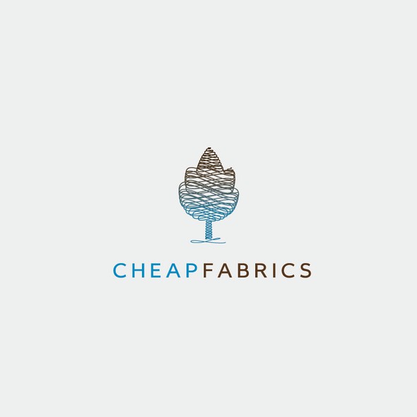 String logo with the title 'CHEAP FABRICS**'