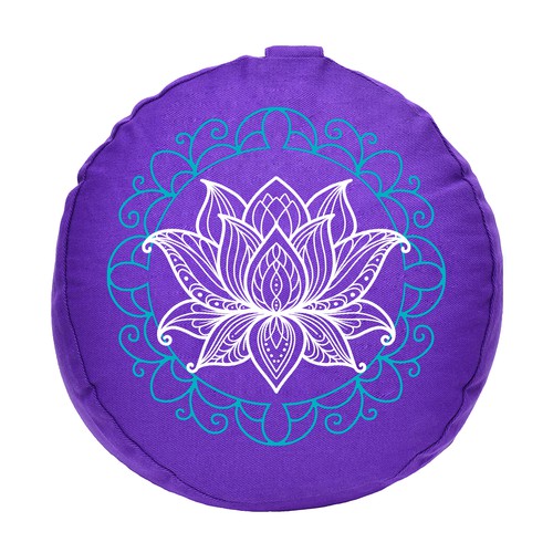 Mandala design with the title 'Meditation cushion / Yoga cushion'