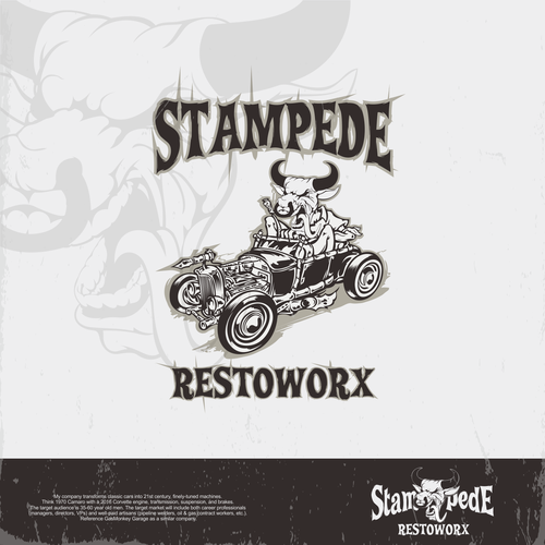 Poster logo with the title 'Stampede'