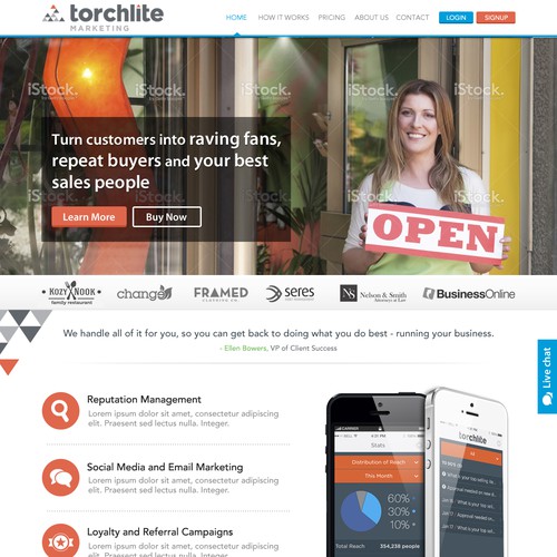 Marketing website with the title 'Well-funded tech startup'