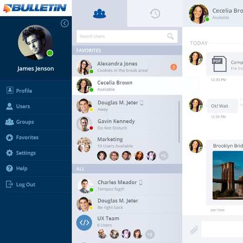 Dashboard design with the title 'Chat Web Interface'