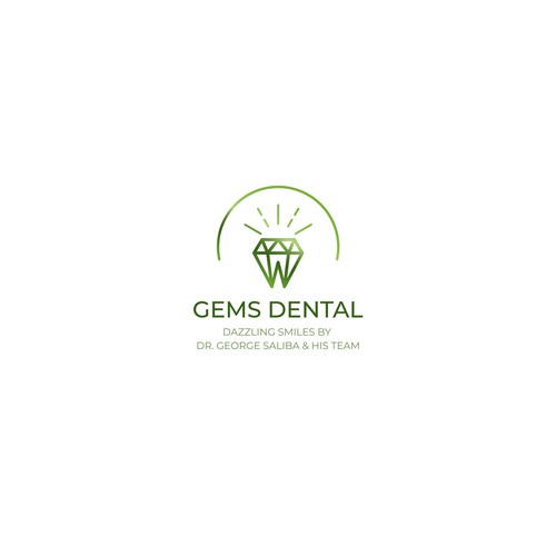 Jewel design with the title 'Gems Dental'