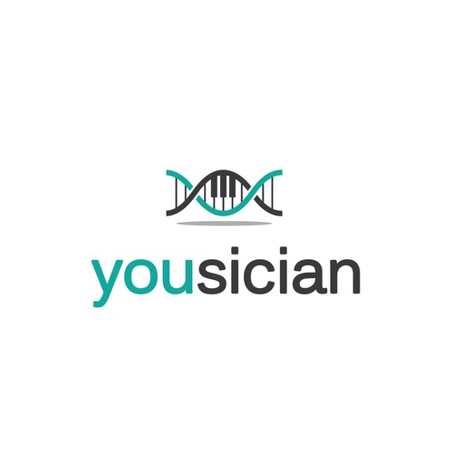 DNA design with the title 'Logo for Yousician - the future of music learning!'