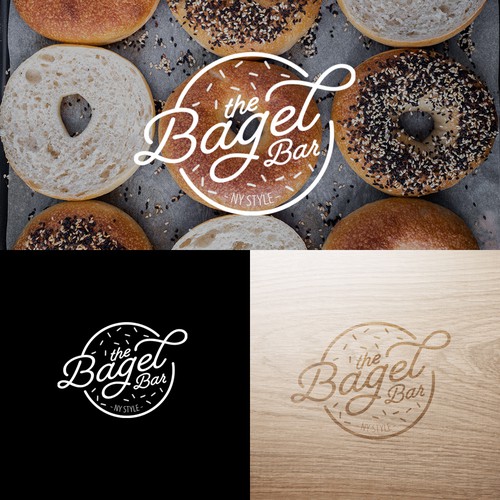 Bagel logo with the title 'The Bagel Bar Logo'