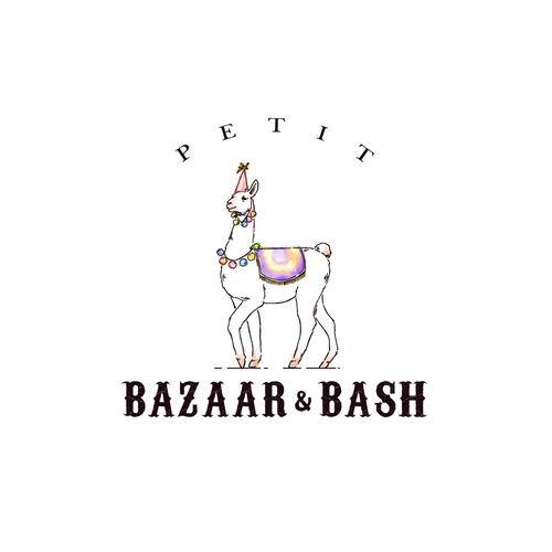 Watercolor brand with the title 'Petit Bazaar &Bash - concept'