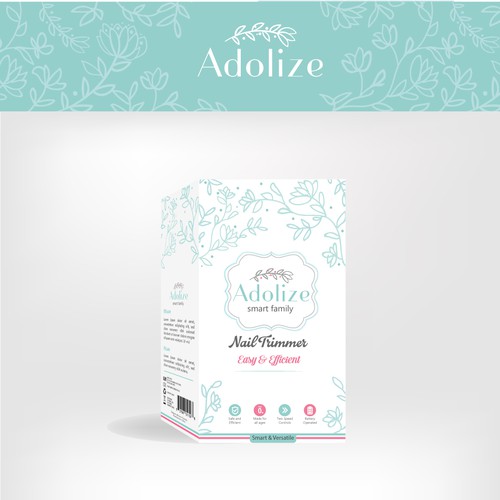 Blossom design with the title 'Nail Trimmer Package for Adolize'