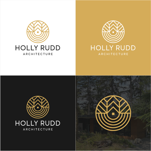 Fir tree logo with the title 'Home + Tree Rings + Evergreens '