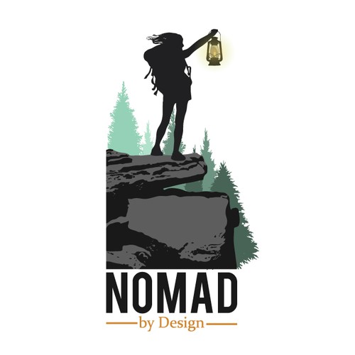 Vertical logo with the title 'Entry for "Nomad" - hand poured candles'