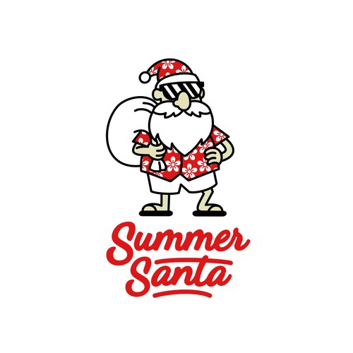 Santa Claus logo with the title 'Logo for Children Support Non-Profit Organization'