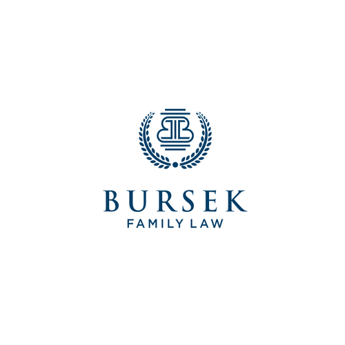 Navy design with the title 'Bursek Family Law'