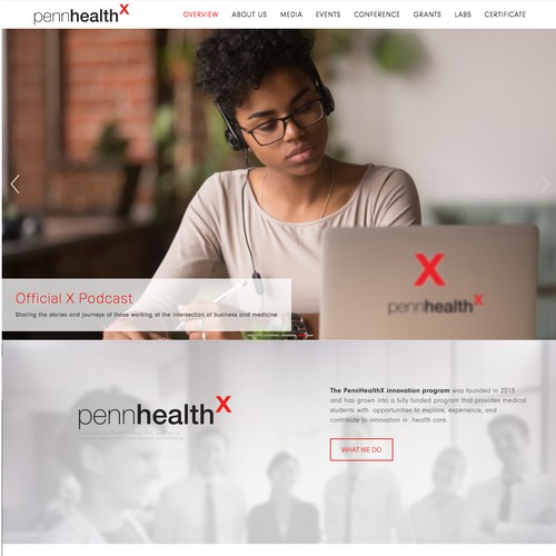 Student design with the title 'pennhealthX'