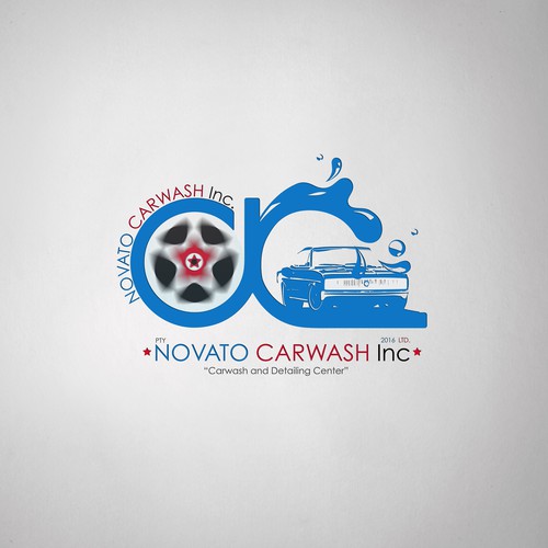 Car wash design with the title 'Logo for Novato Car Wash Inc.'