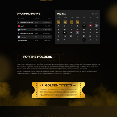  NFT Numbers Website Design