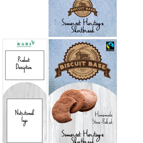 Homemade design with the title 'Biscuit Box Packaging'