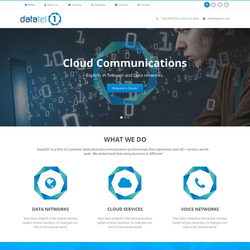 Communication website with the title 'Software'