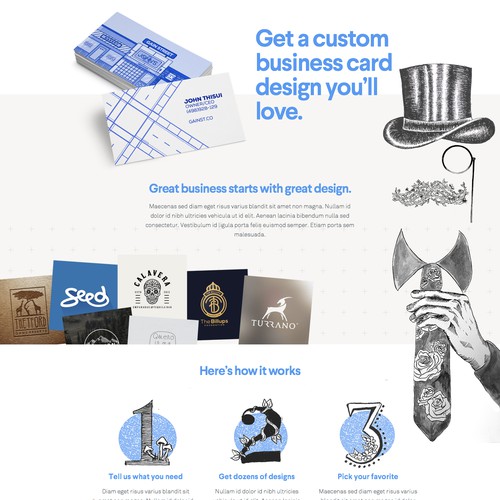 Detailed illustration with the title 'Illustrations for web content'