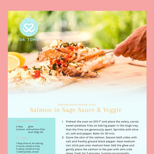 Planner design with the title 'A Recipe Template'