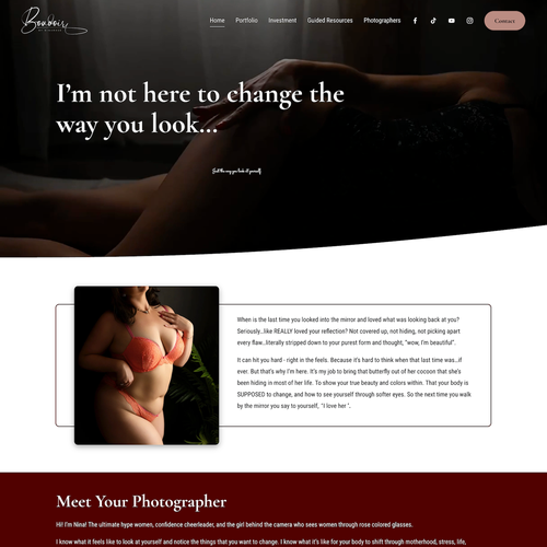 Design with the title 'Boudoir By Nina Rose Redesign'