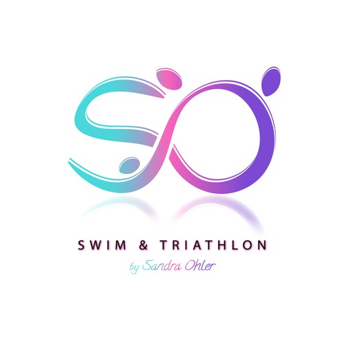 Triathlon logo with the title 'Triathlon trainer logo'