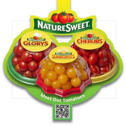 QR code design with the title 'Wobbler (shelf talker) design'