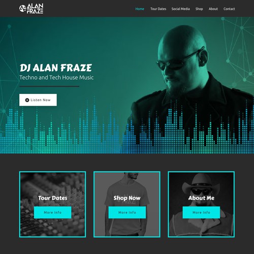 Music website with the title 'Web Design - Music Theme '