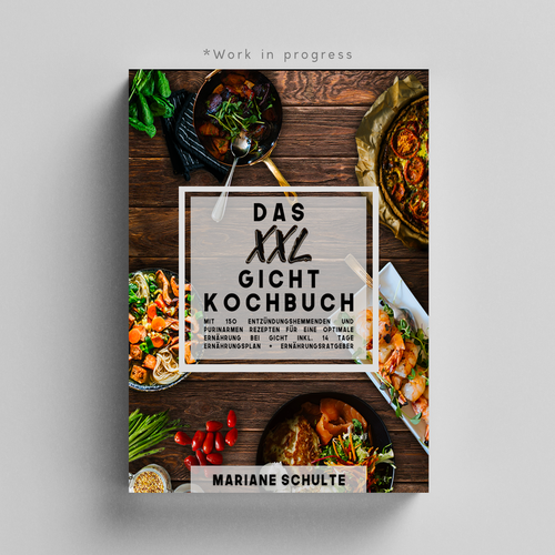 Cooking book cover with the title 'Cookbook cover'