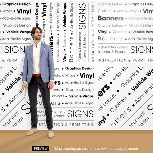 Interior design illustration with the title 'Wall Wrap Graphic'