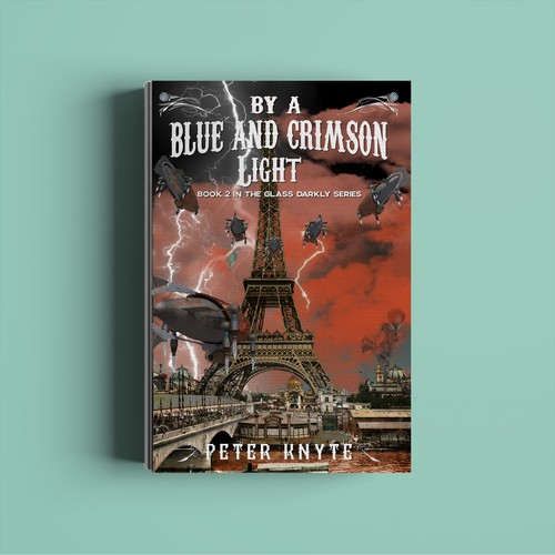 Steampunk book cover with the title '1930s Dieselpunk book cover design'