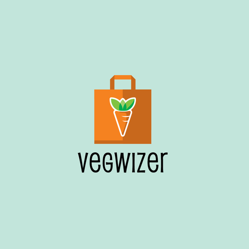 Bag logo with the title 'Logo for a Vegan shopping company'