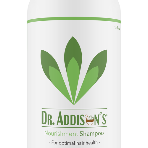 Shampoo label with the title 'Dr. Addison's Nourishment Shampoo'