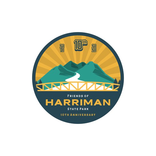Sticker logo with the title 'Friends Of Harriman State Park Logo'