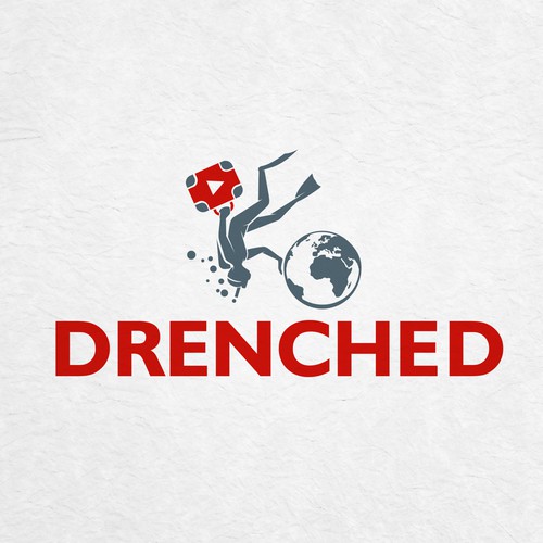 World logo with the title 'Drenched Logo'