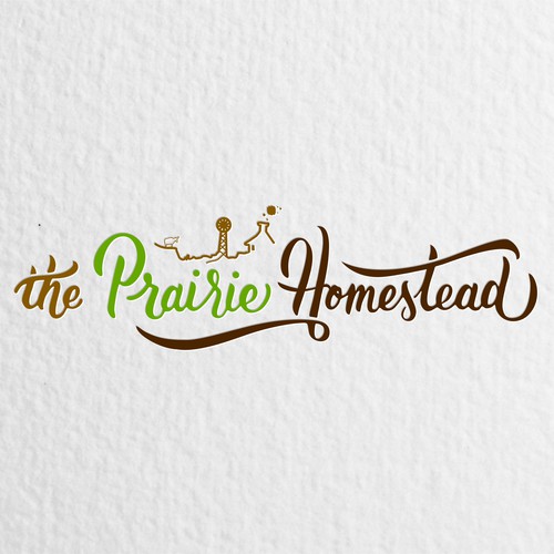 Typographic logo with the title 'the Prairie Homestead'