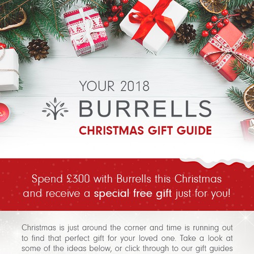 HTML5 design with the title 'Burrells Christmas campaign - email'