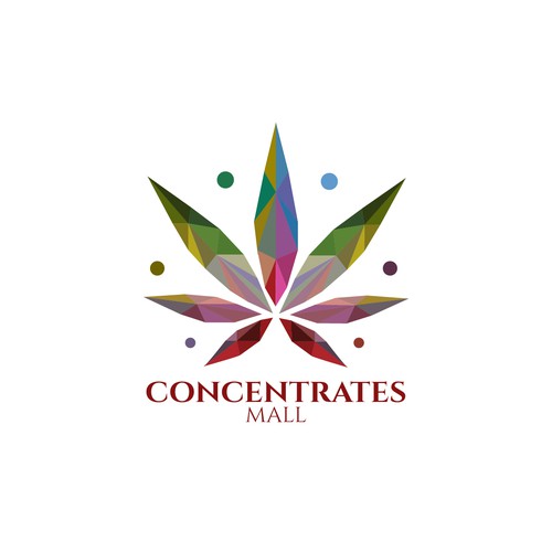 Marijuana leaf design with the title 'logo concept for concntrates mall'