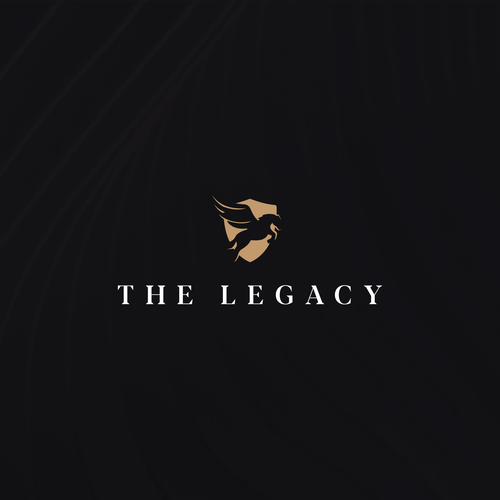 Cat, dog, and horse logo with the title 'Logo design for The Legacy'