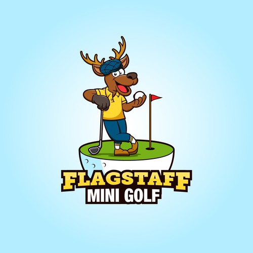 Elk logo with the title 'Golf Logo'