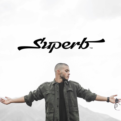 Graffiti logo with the title 'superb wordmark'