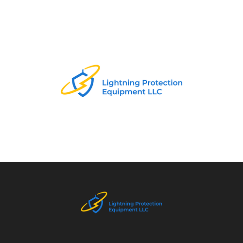 Lightning logo with the title 'Minimal lightning protection logo.'