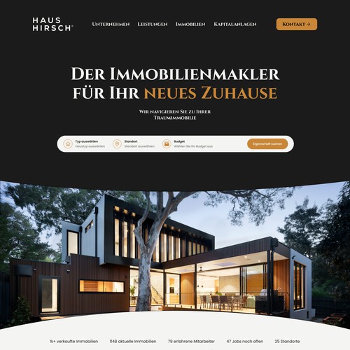 UX/UI website with the title 'Real Estate'