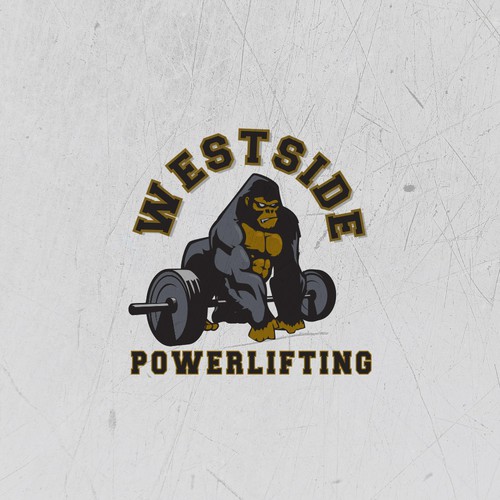 Barbell logo with the title 'Logo Concept for PowerLifting Gym '