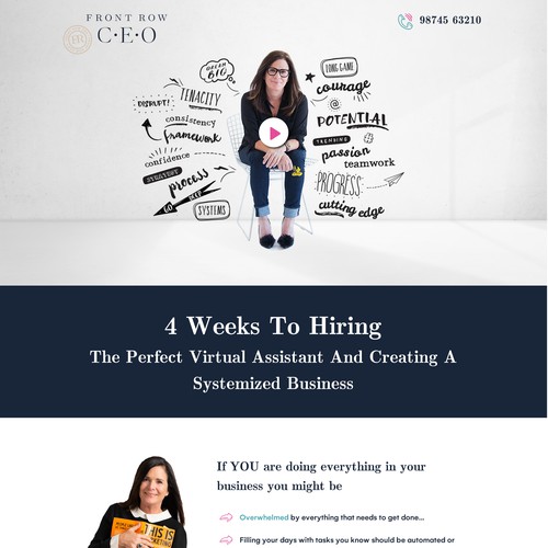 HTML5 design with the title 'Out of the box sales page for digital marketing strategist'