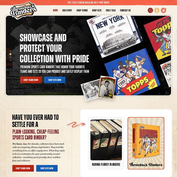 Online store website with the title 'Custom Shopify Website'