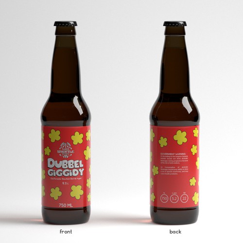 Flower label with the title 'Family Guy like beer label'