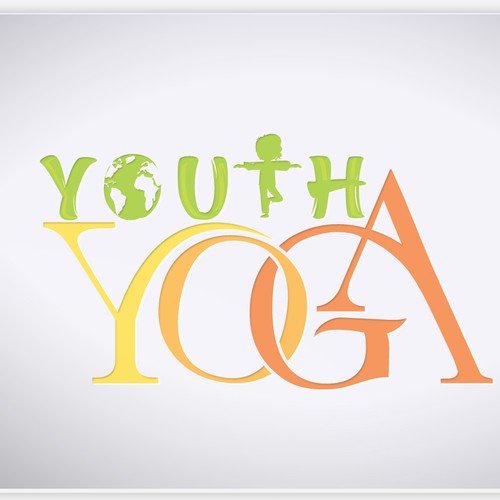 Lettering brand with the title 'Logo for kids yoga'