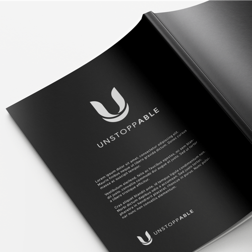 Solution logo with the title 'luxury letter U'