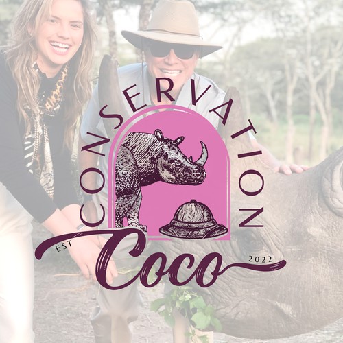 Safari design with the title 'Vintage logo for Conservation Coco'